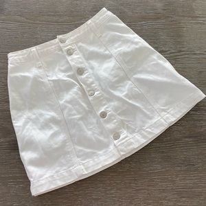 High waisted jean skirt